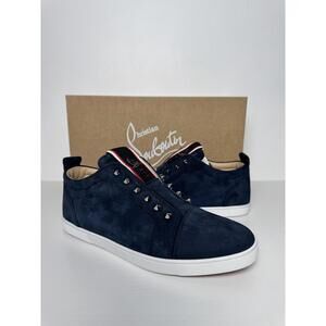Christian Louboutin Marine Suede Studded Sneakers Men’s 42.5